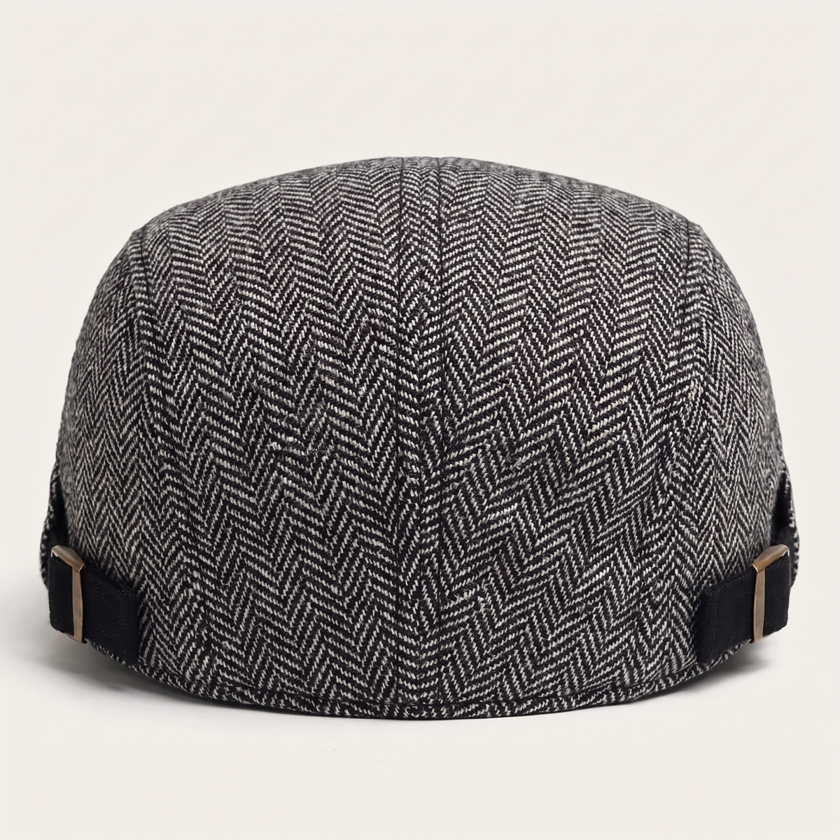 Herringbone flat cap in a wool blend — SAXMUNDHAM