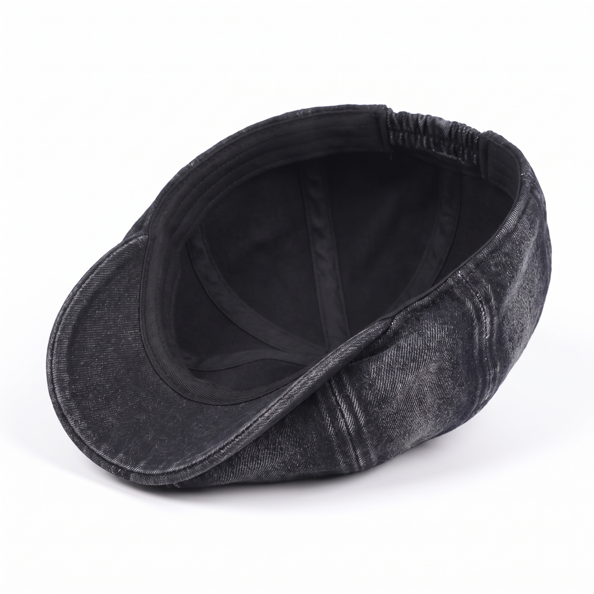 Newsboy cap in denim — MACHYNLLETH