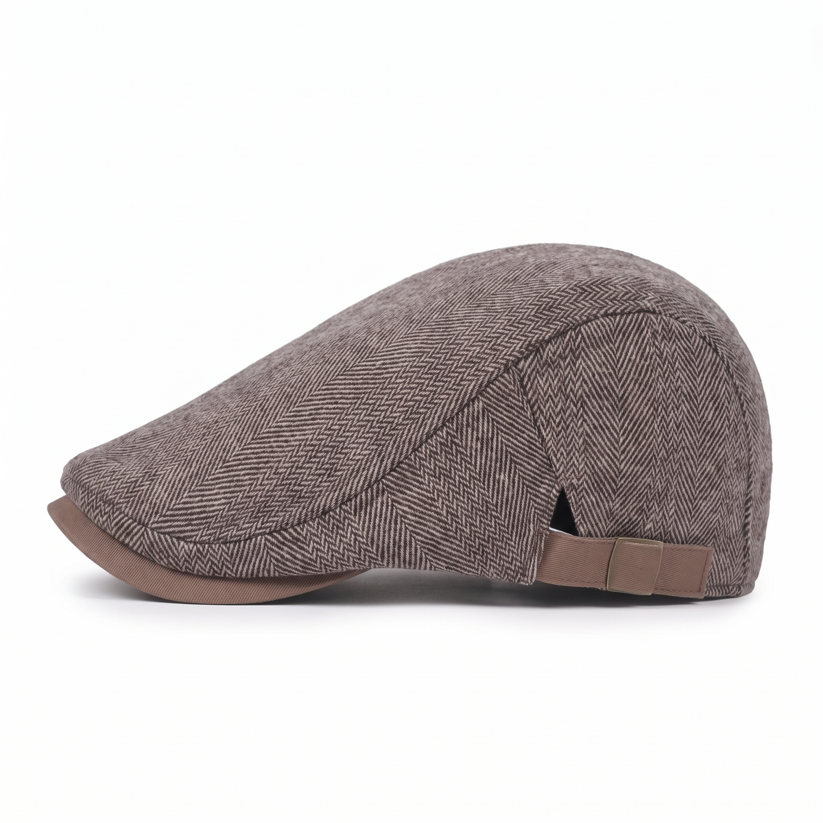 Herringbone flat cap in wool — SETTLE