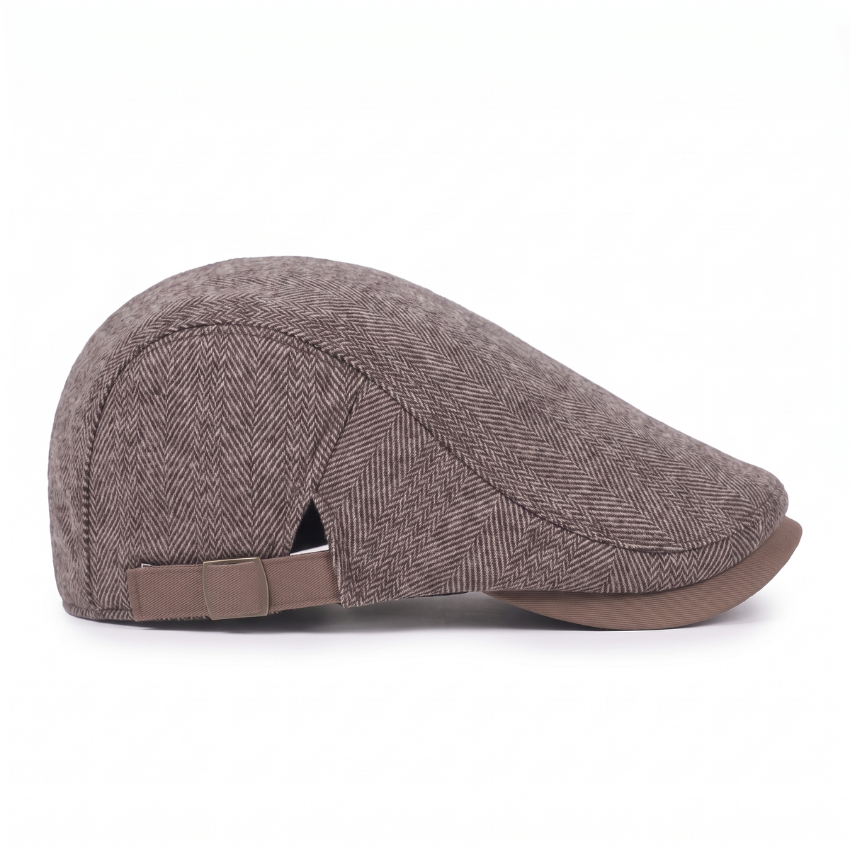 Herringbone flat cap in wool — SETTLE