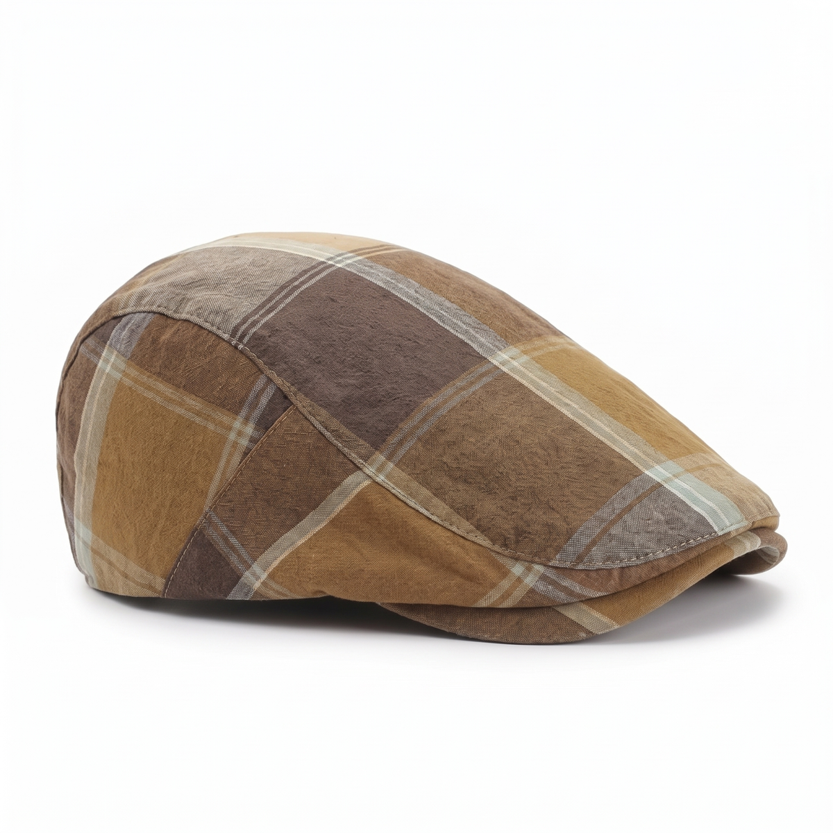 Check flat cap in cotton — LONGRIDGE
