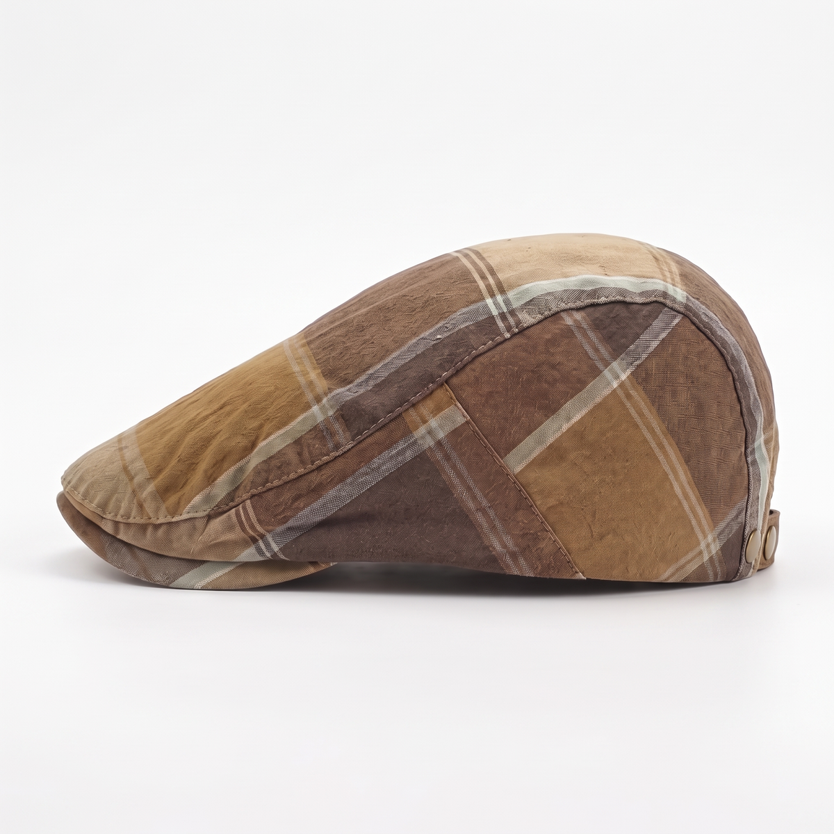 Check flat cap in cotton — LONGRIDGE