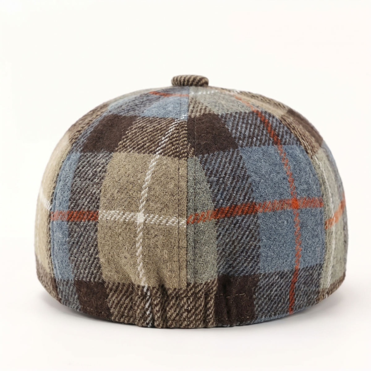 Check newsboy cap in a wool blend — CORBRIDGE