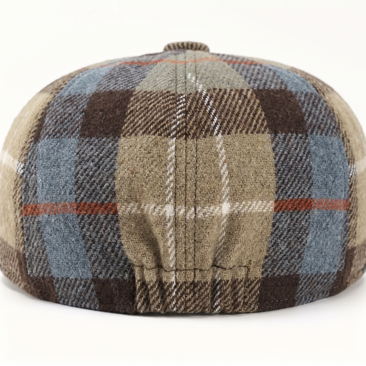 Check newsboy cap in a wool blend — CORBRIDGE