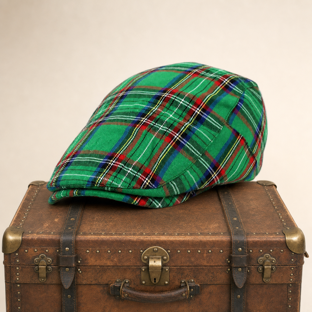 Check flat cap in a wool blend — ASHBURTON