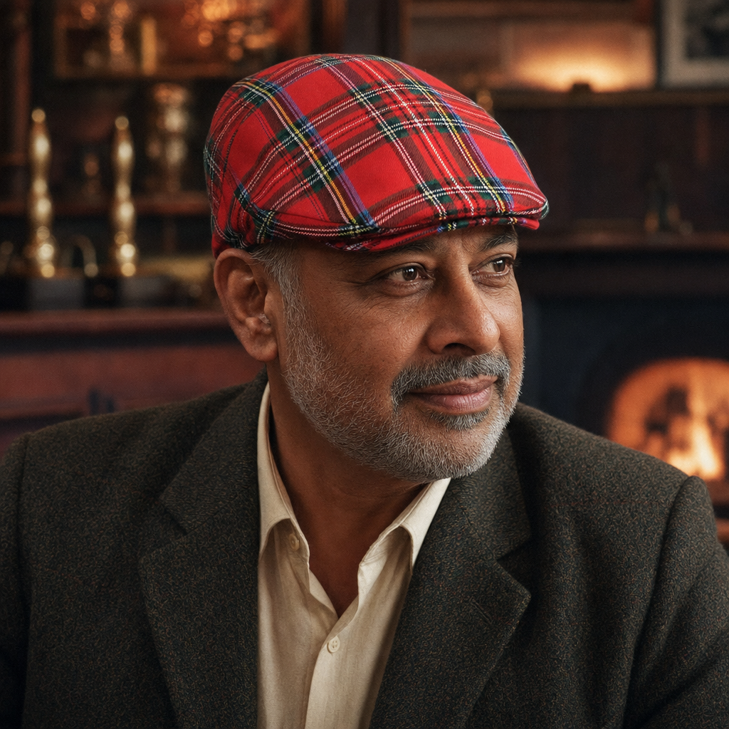 Check flat cap in a wool blend — ASHBURTON