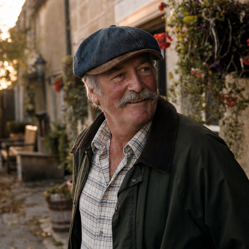 Flat cap in denim — THIRSK
