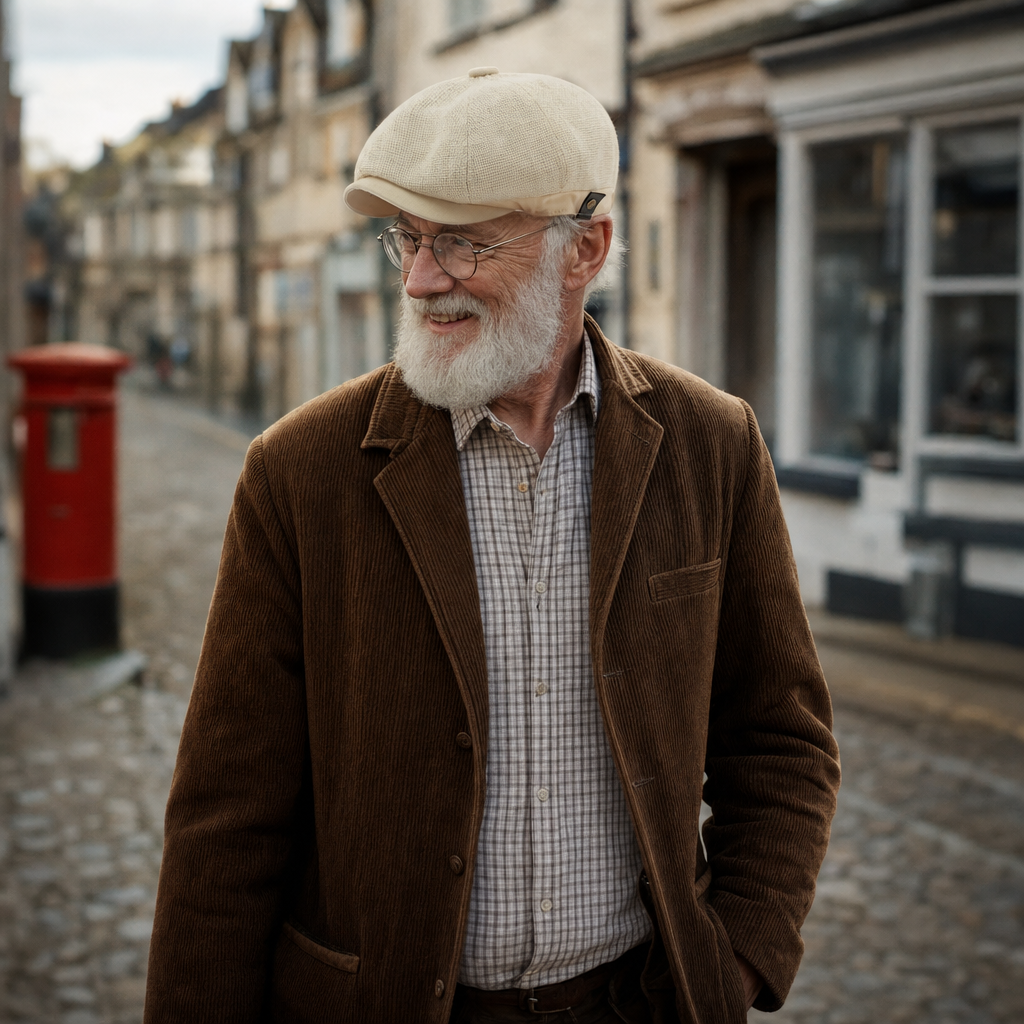 Flat cap in linen — MALMESBURY