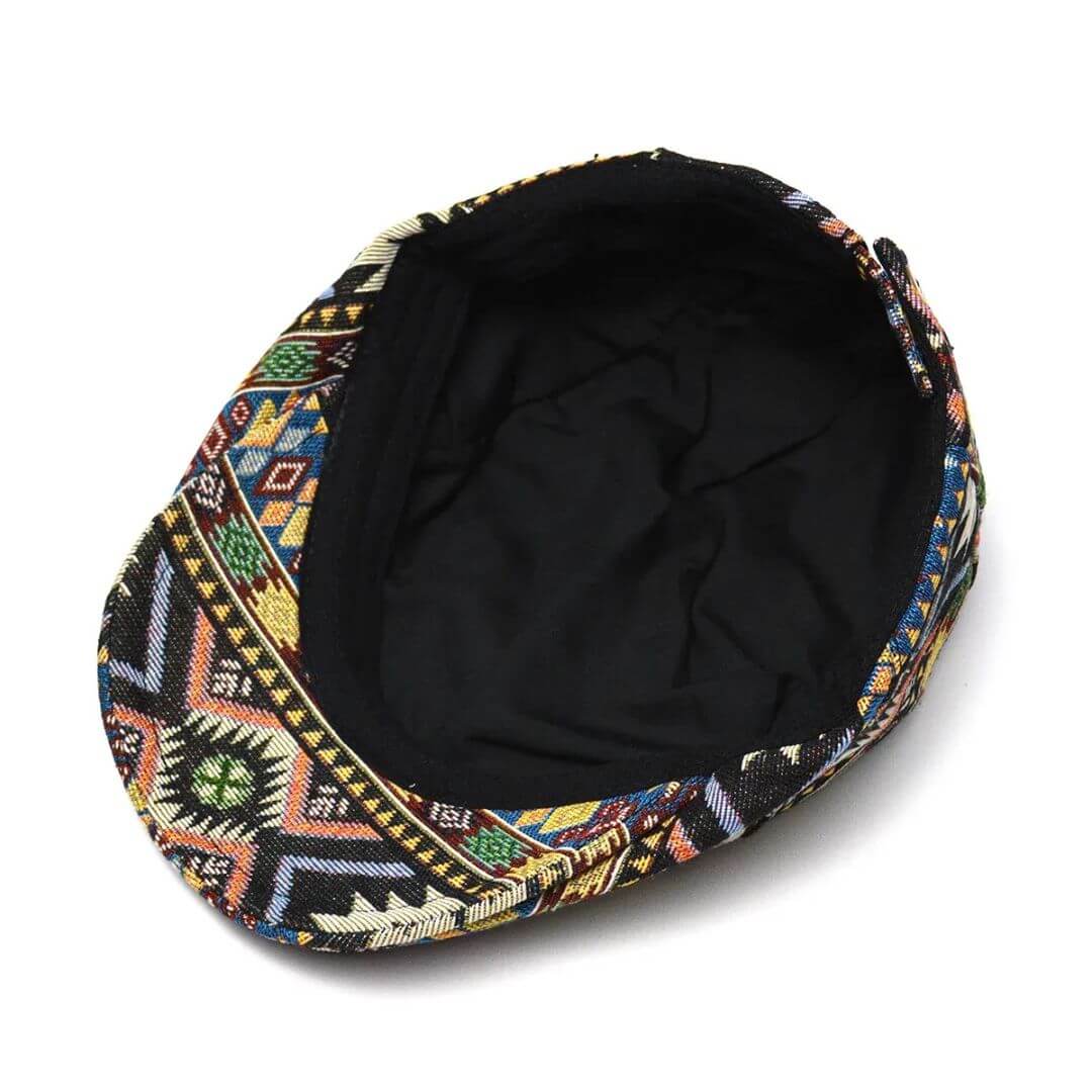 Check flat cap in cotton — ASHBOURNE