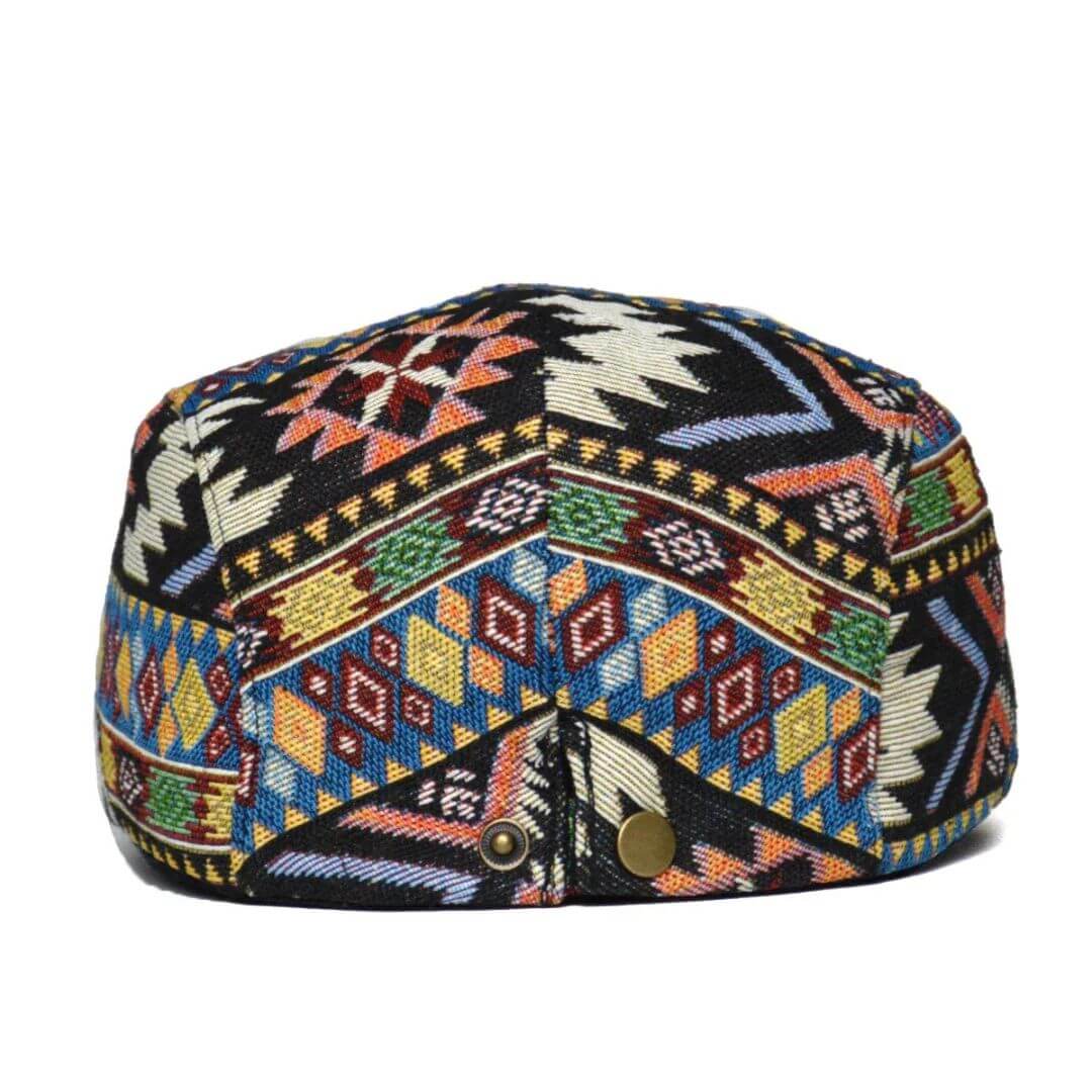 Check flat cap in cotton — ASHBOURNE