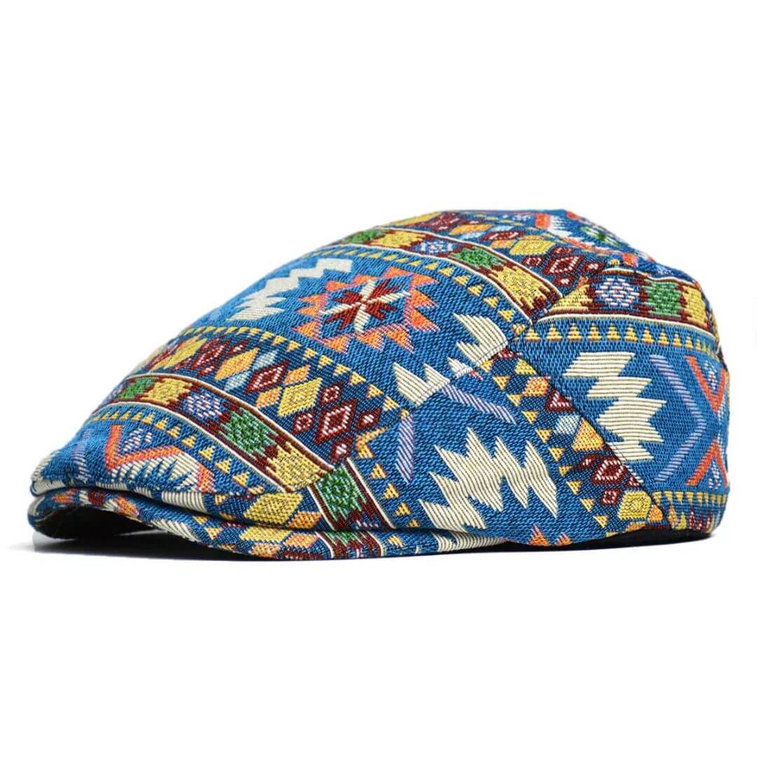 Check flat cap in cotton — ASHBOURNE