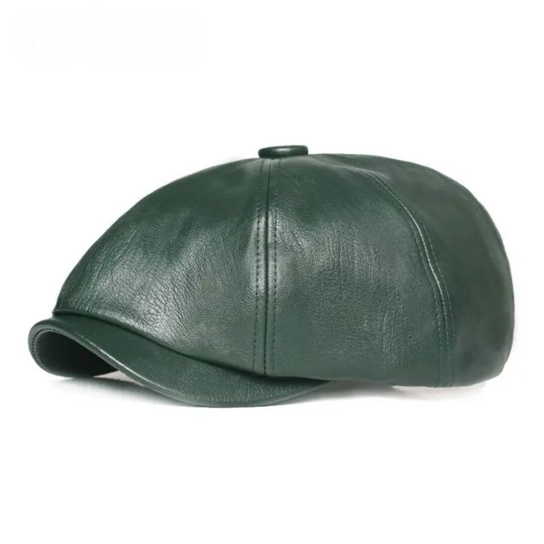Flat cap in leather — SOUTHWOLD