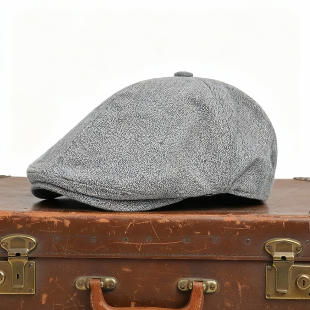 Flat cap in a linen blend — FAIRFORD