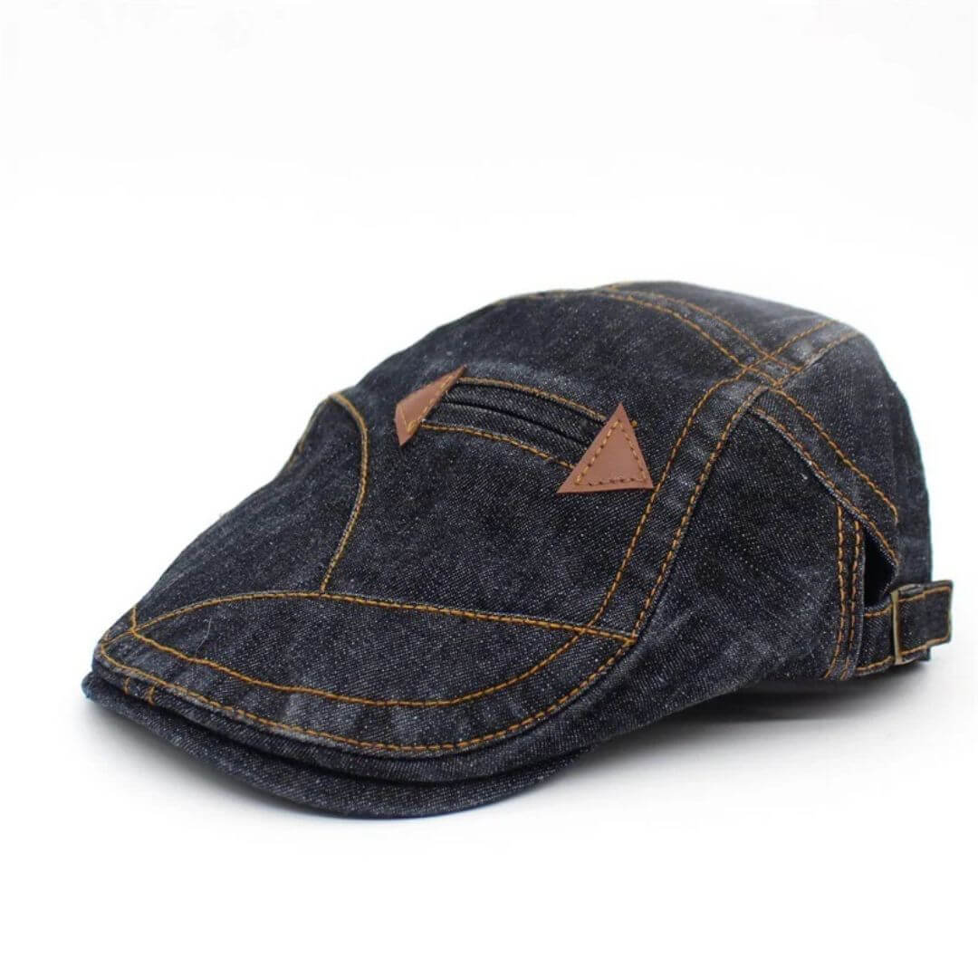 Flat cap in denim — GUISBOROUGH