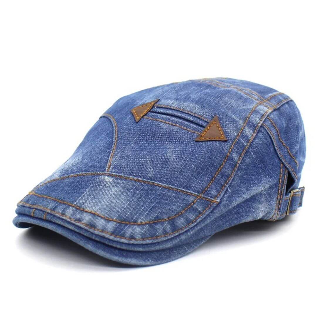 Flat cap in denim — GUISBOROUGH