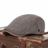 Herringbone flat cap in wool — SETTLE
