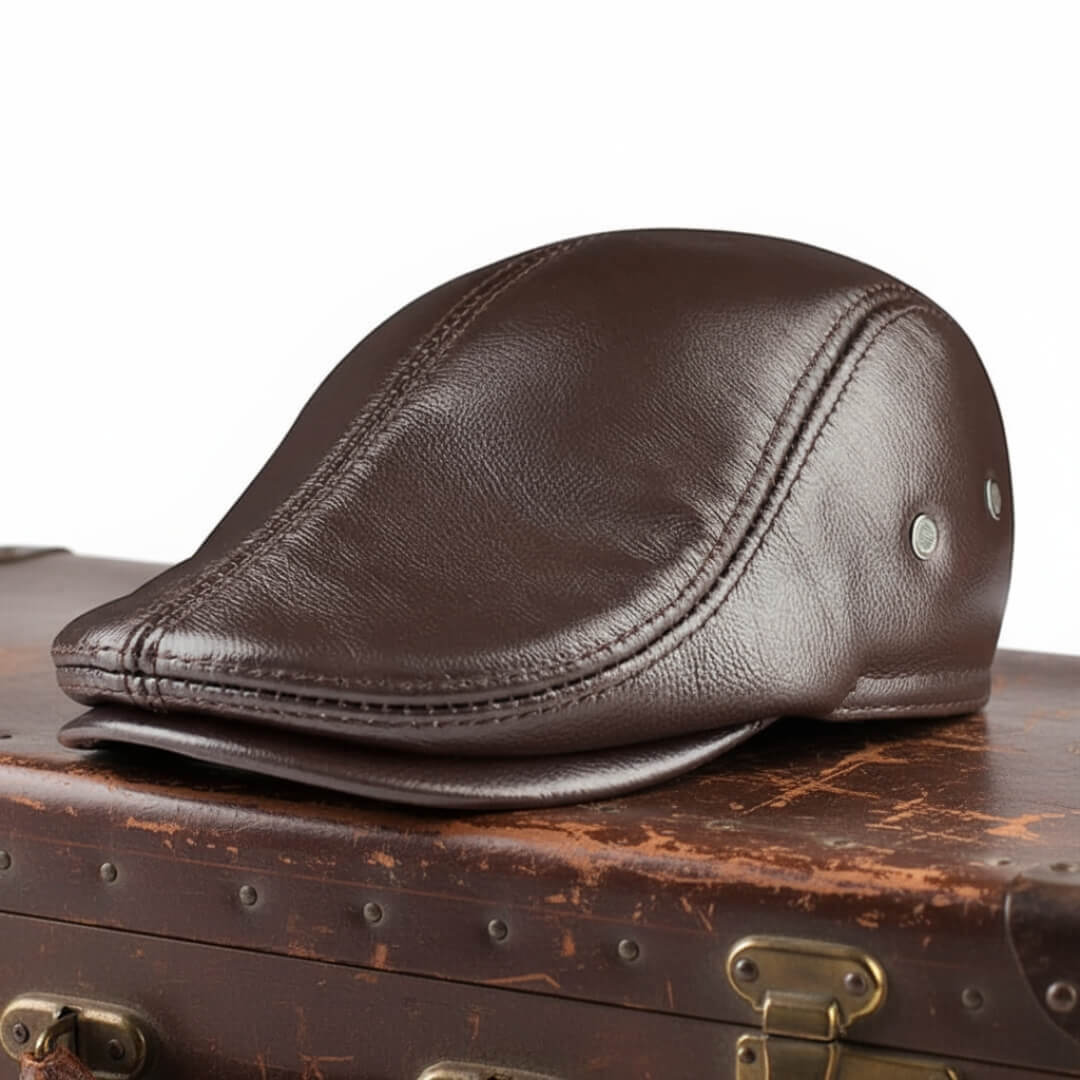 Ivy cap in leather — EVESHAM