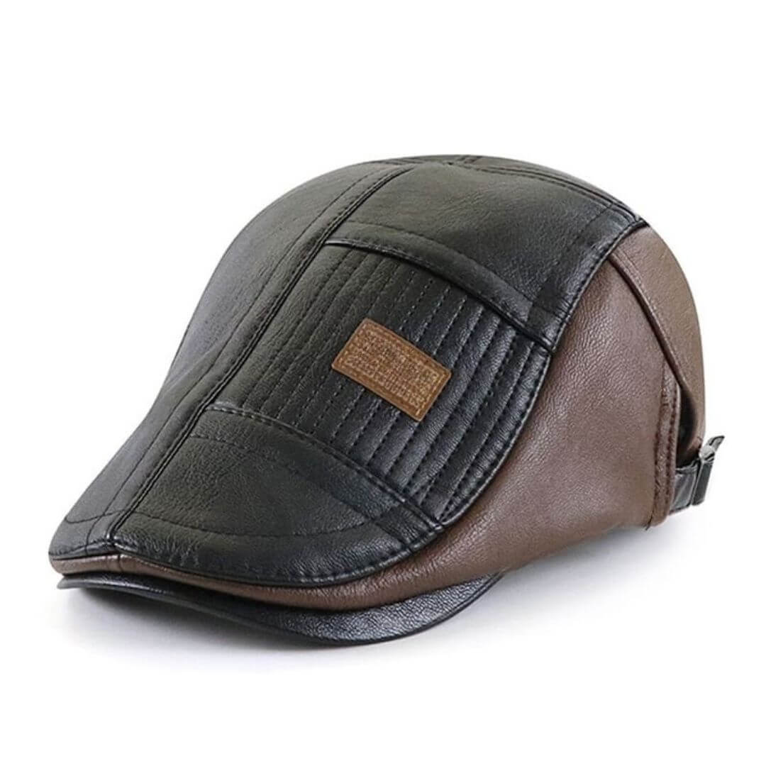 Flat cap in faux leather — HOWDEN