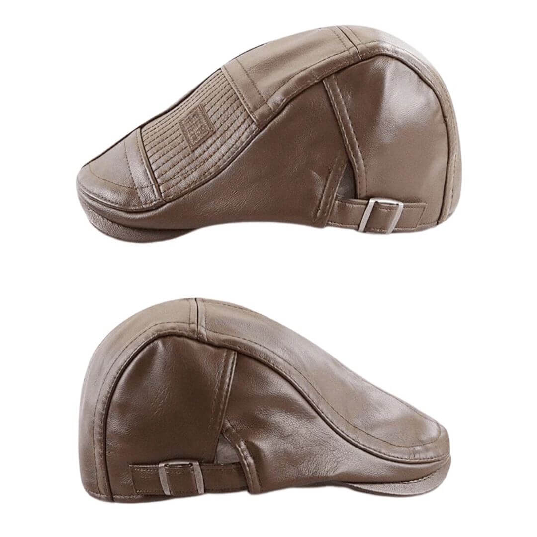 Flat cap in faux leather — HOWDEN
