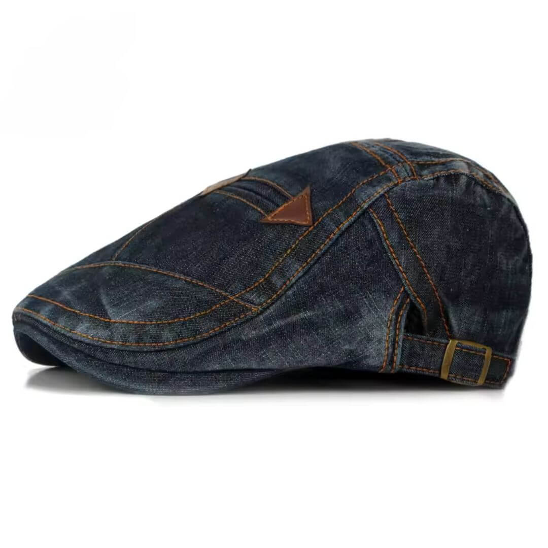 Flat cap in denim — DENBIGH