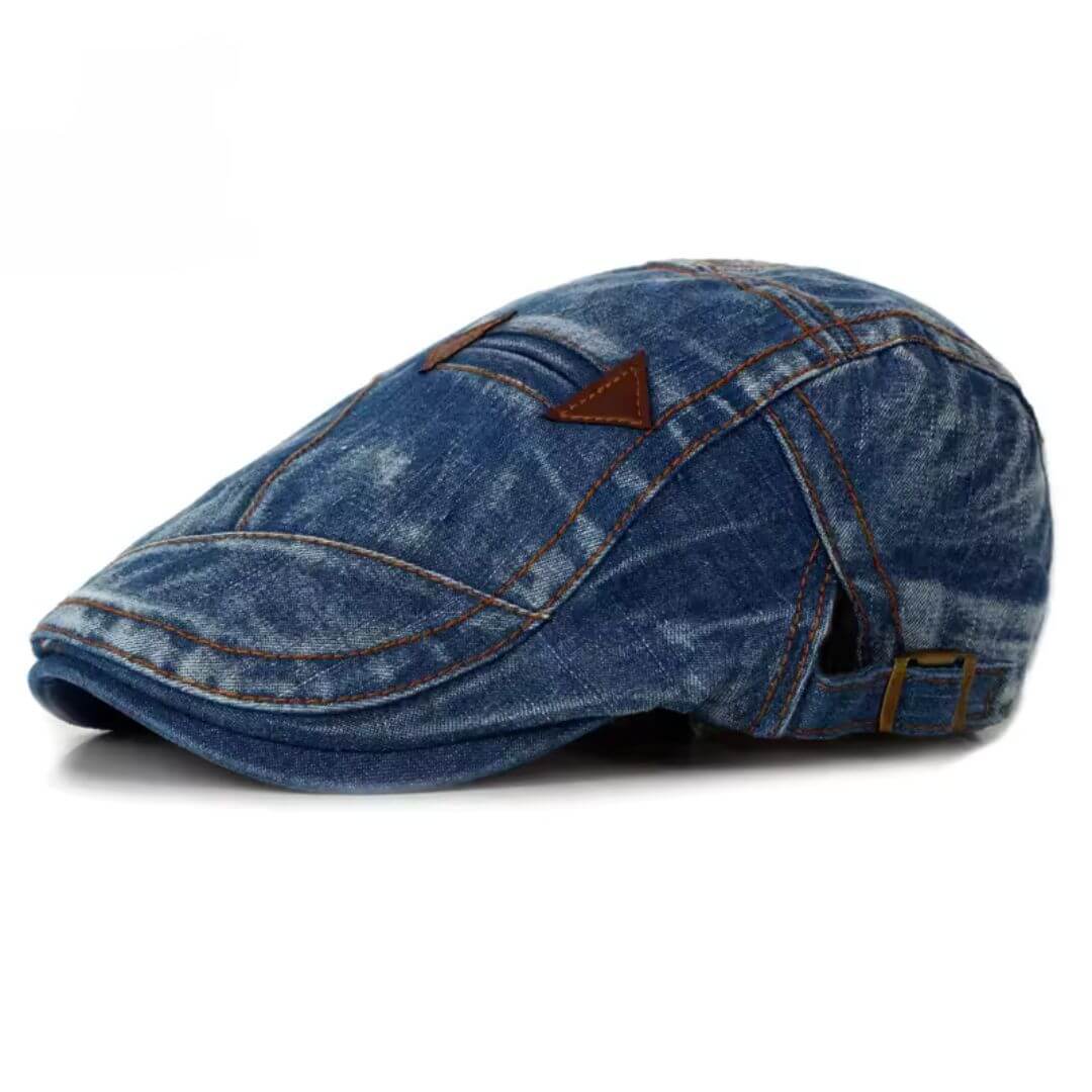 Flat cap in denim — DENBIGH