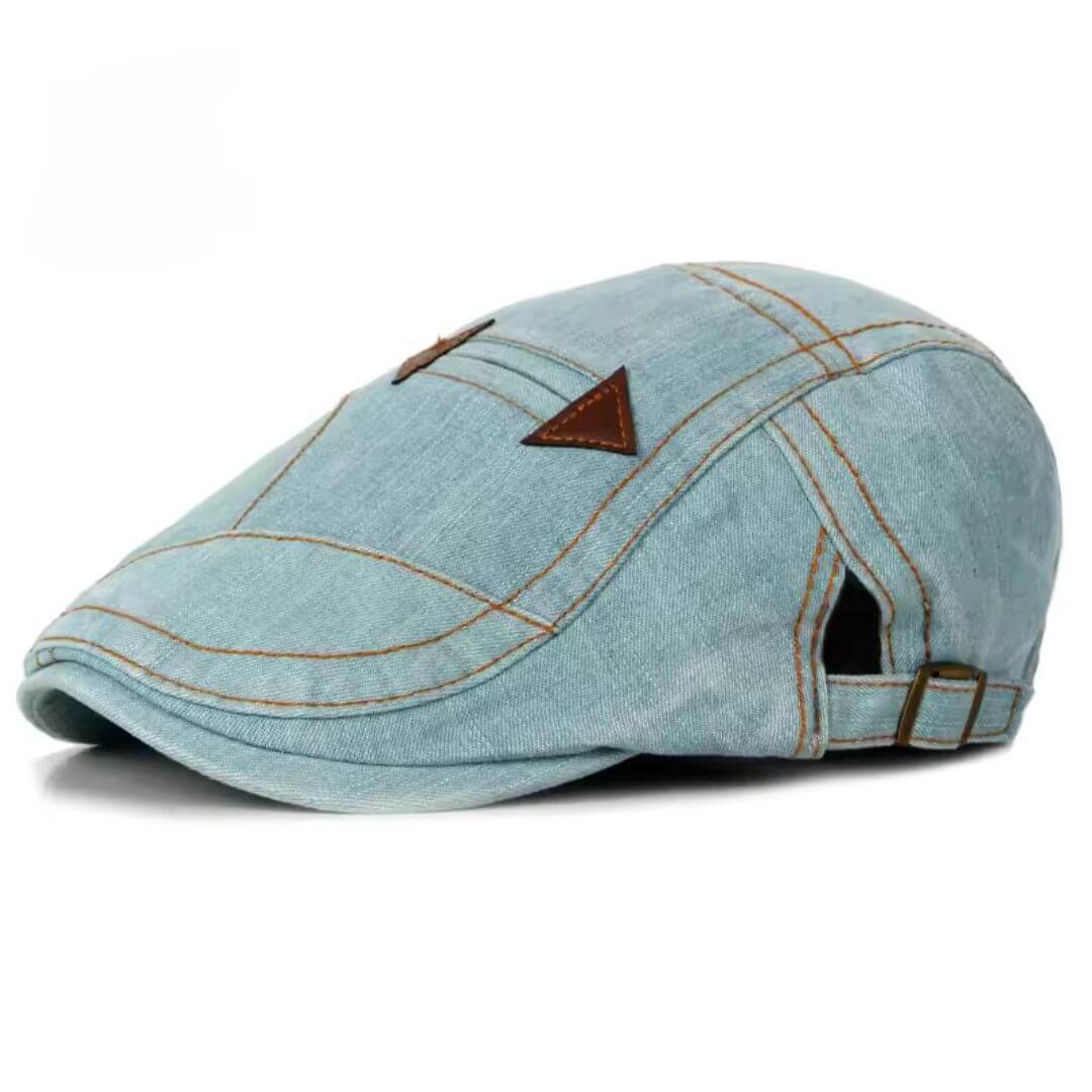 Flat cap in denim — DENBIGH
