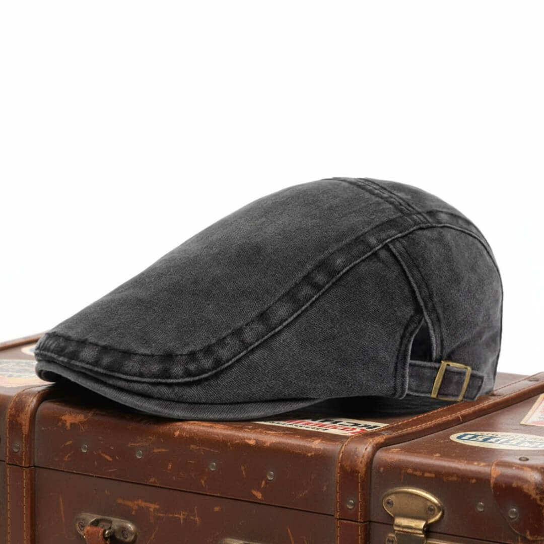 Flat cap in denim — STOKESLEY