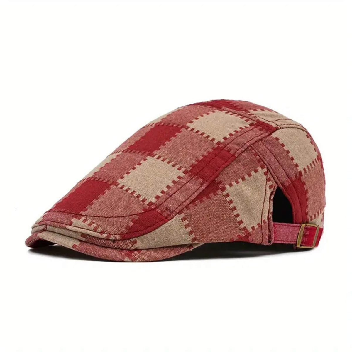 Check flat cap in cotton — AMBLE