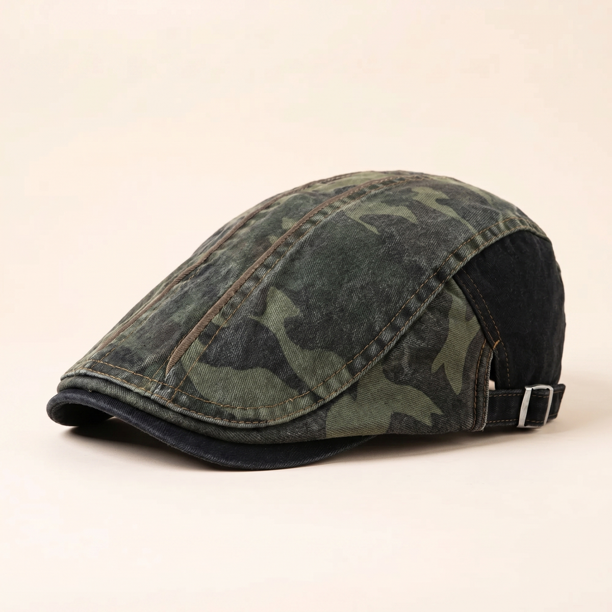 Camouflage driver cap in cotton — BEAULY