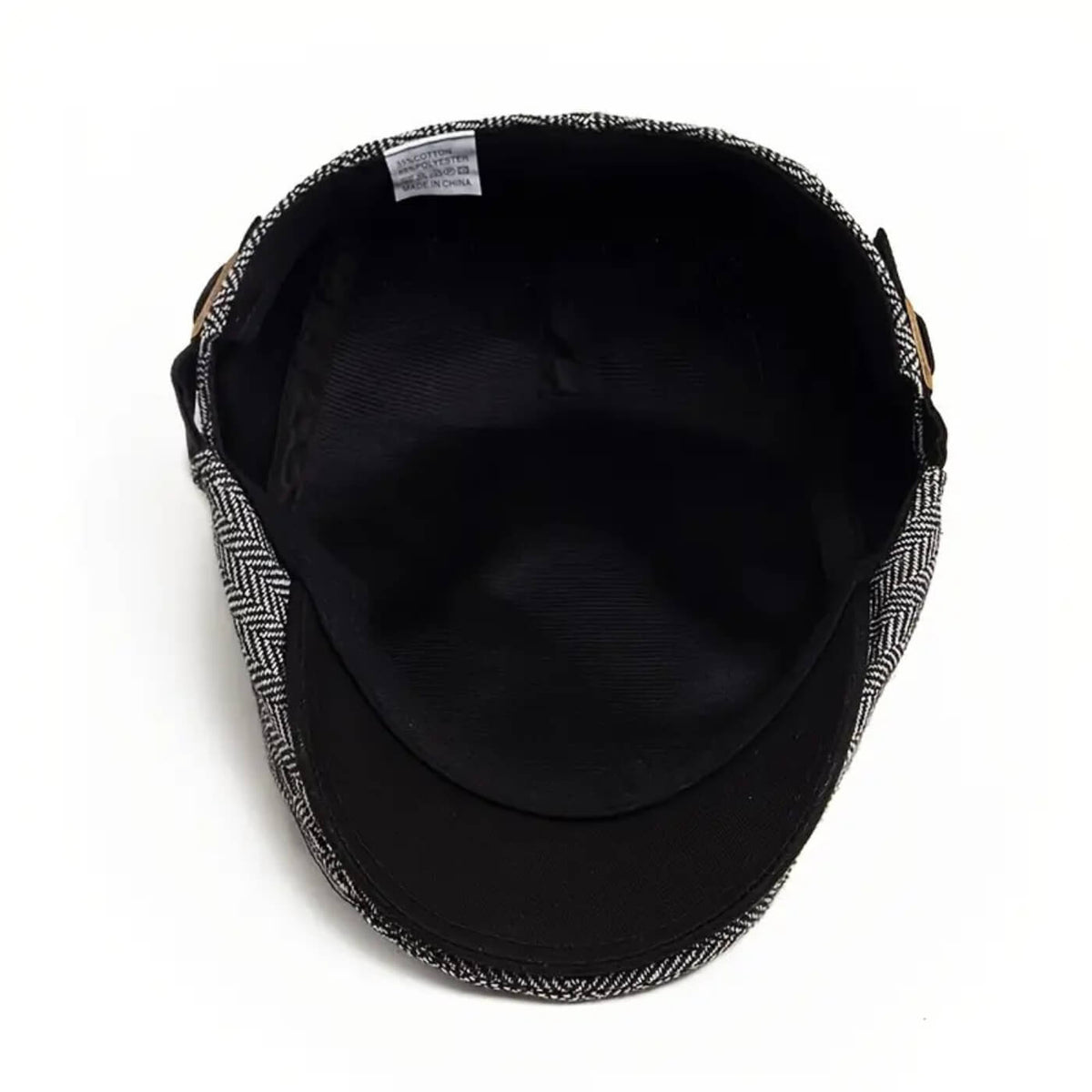 Herringbone flat cap in a wool blend — SAXMUNDHAM