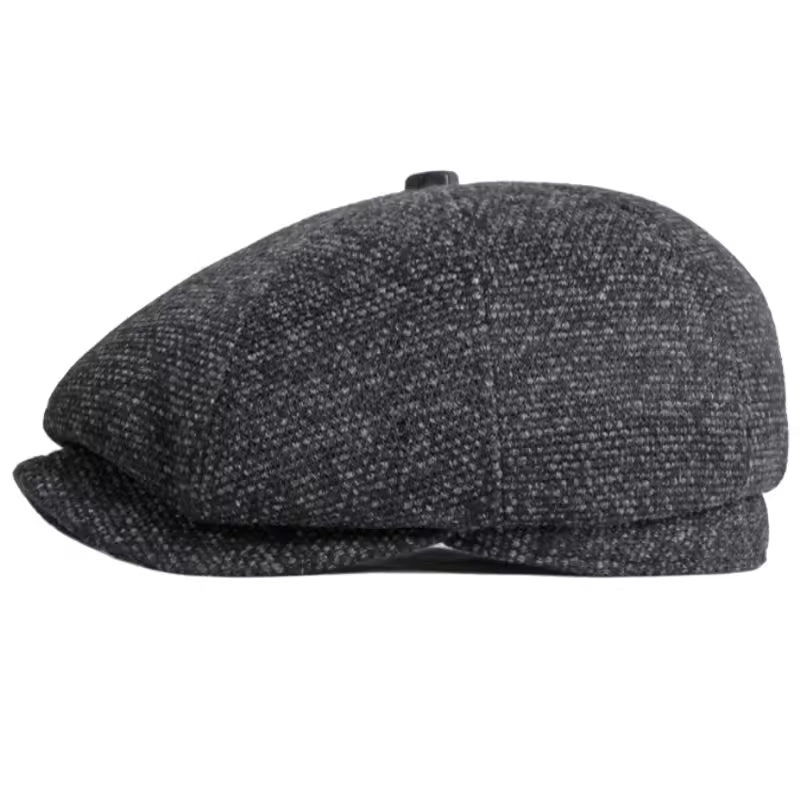 Marl newsboy cap in wool — HONITON