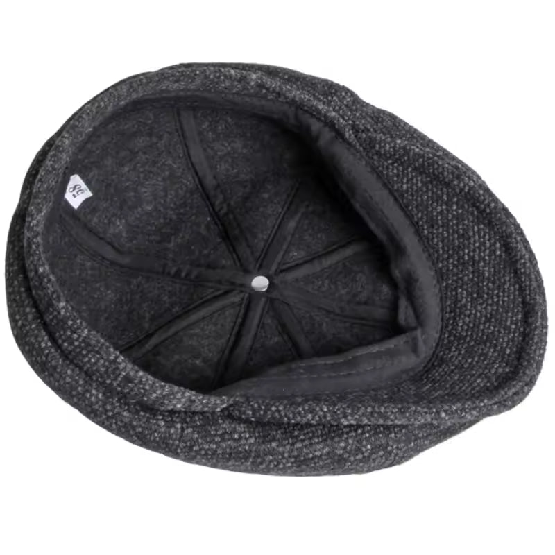 Marl newsboy cap in wool — BRIDPORT