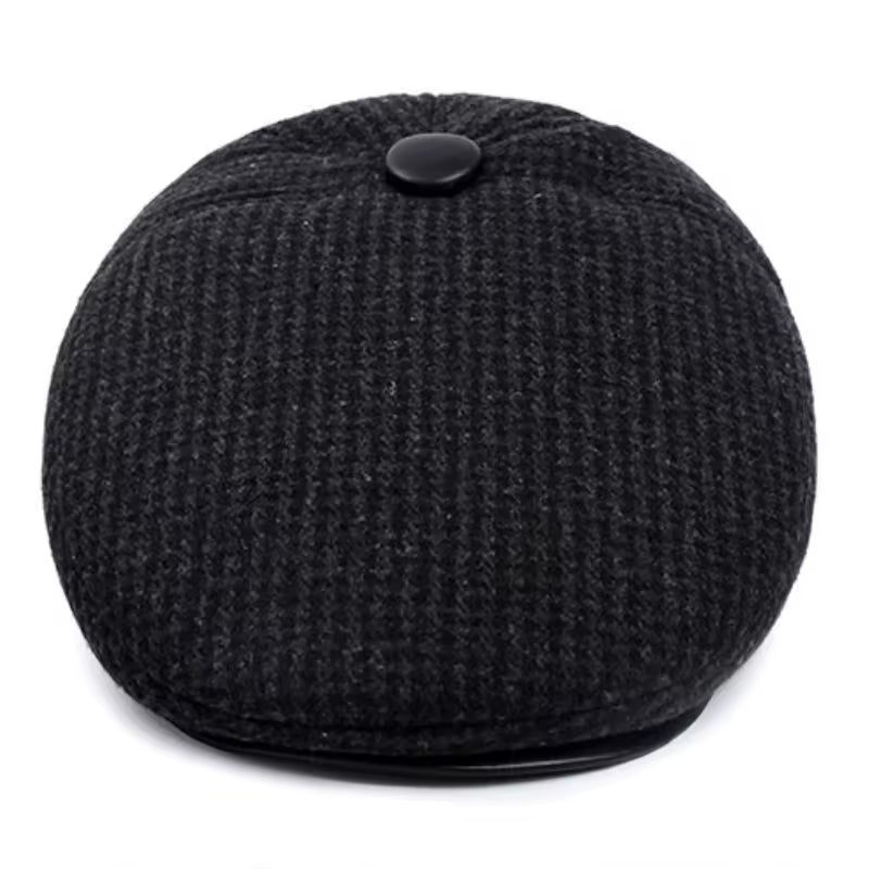 Driver cap with ear flaps in wool — OTLEY