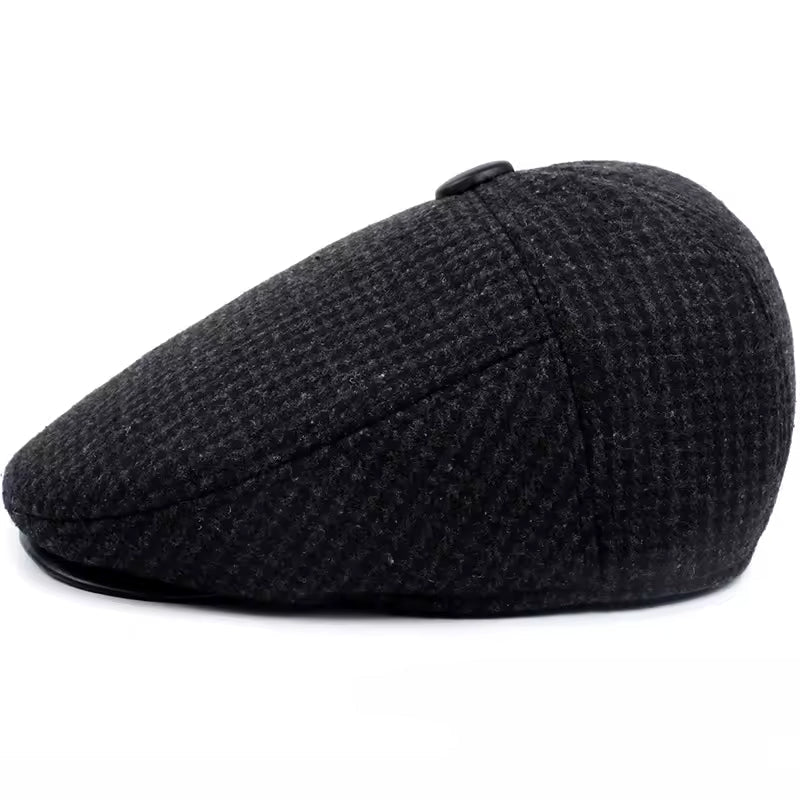Driver cap with ear flaps in wool — OTLEY
