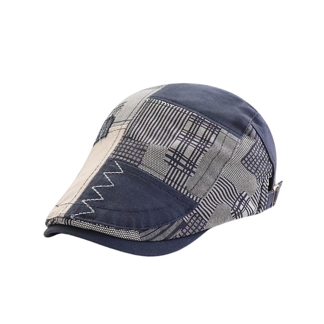 Patchwork flat cap in cotton — TENBY
