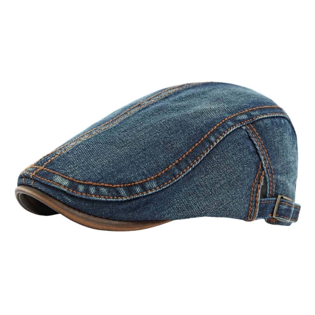 Flat cap in denim — CONWY