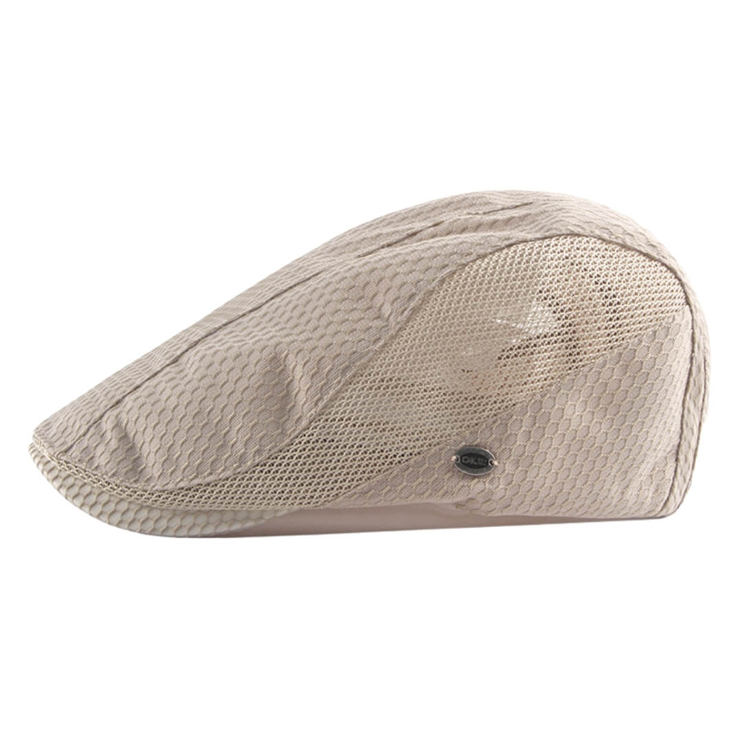 Windowpane flat cap in acrylic — ARUNDEL