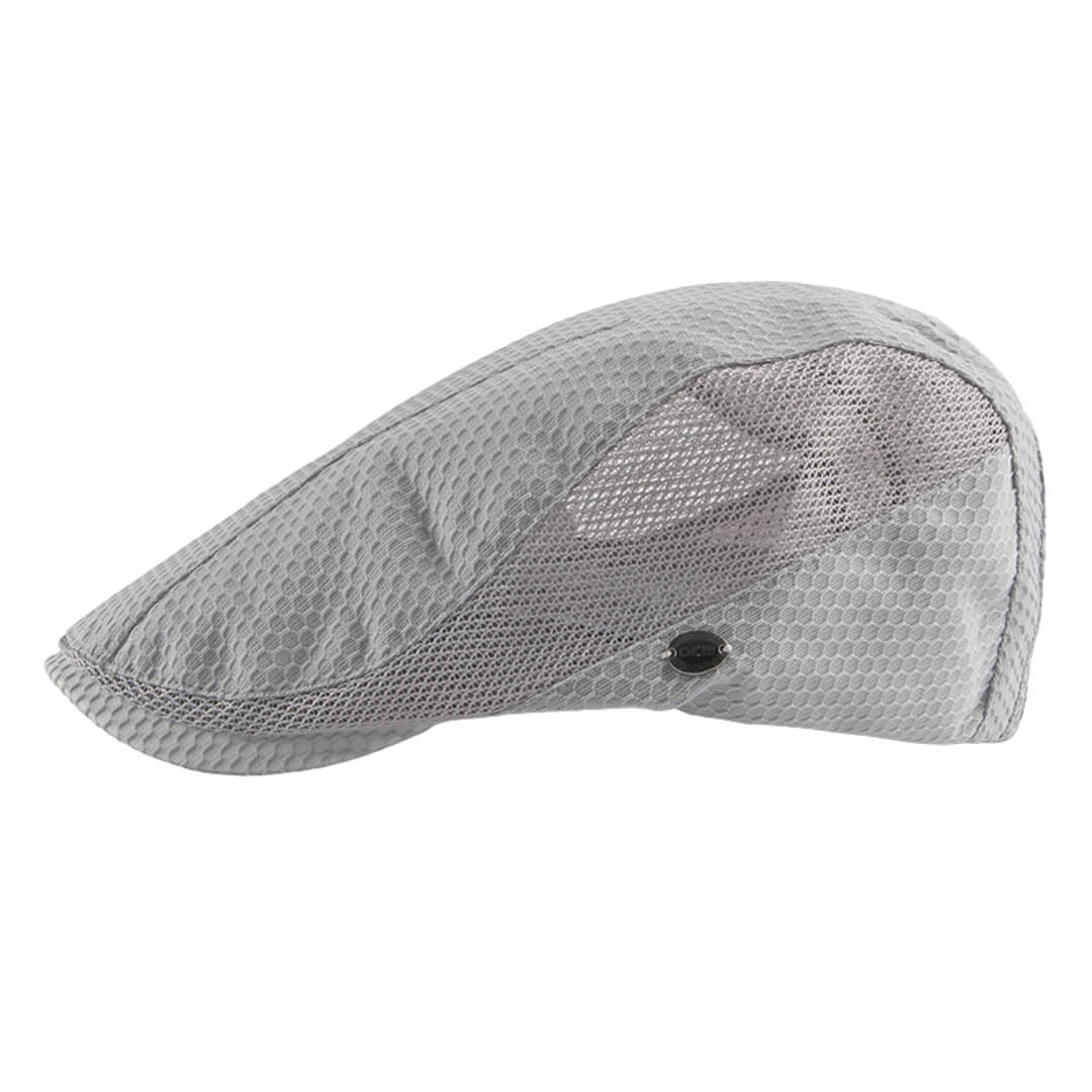 Windowpane flat cap in acrylic — ARUNDEL