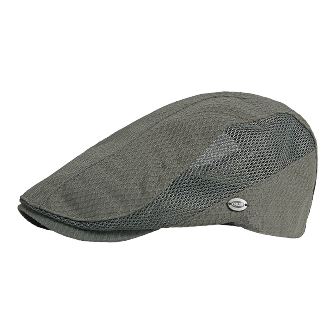 Windowpane flat cap in acrylic — ARUNDEL