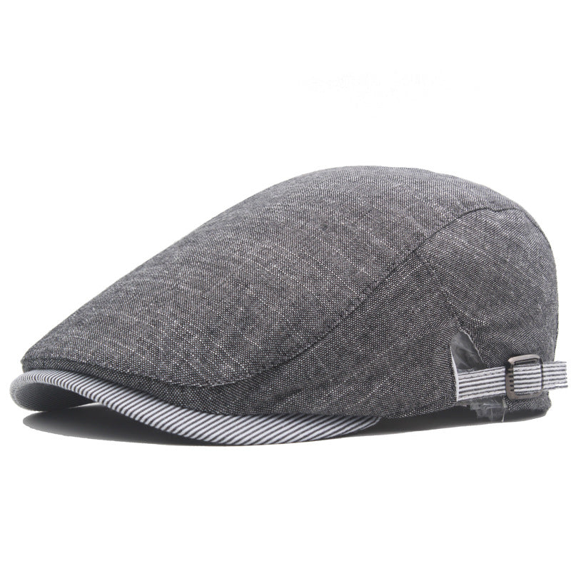 Flat cap in a linen blend — HUNTLY