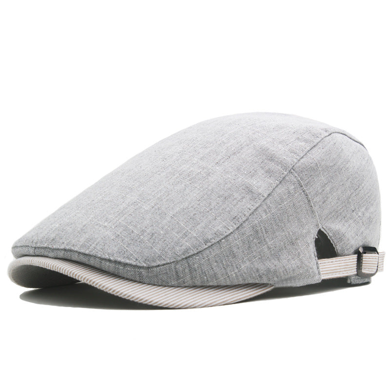 Flat cap in a linen blend — HUNTLY