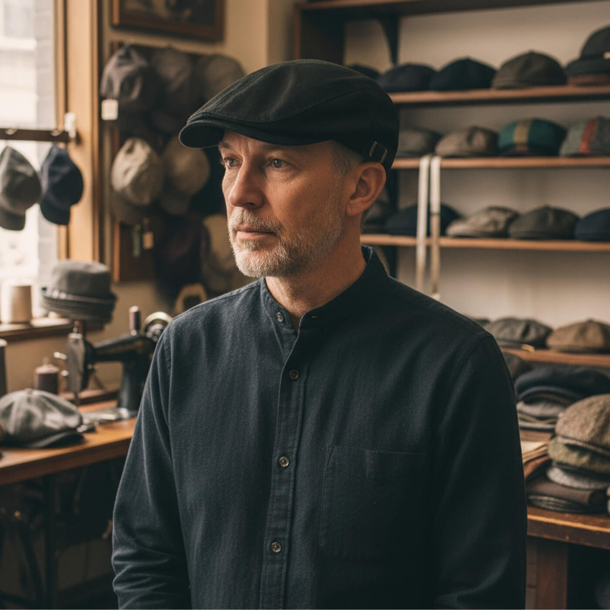 Flat cap in cotton — MOFFAT