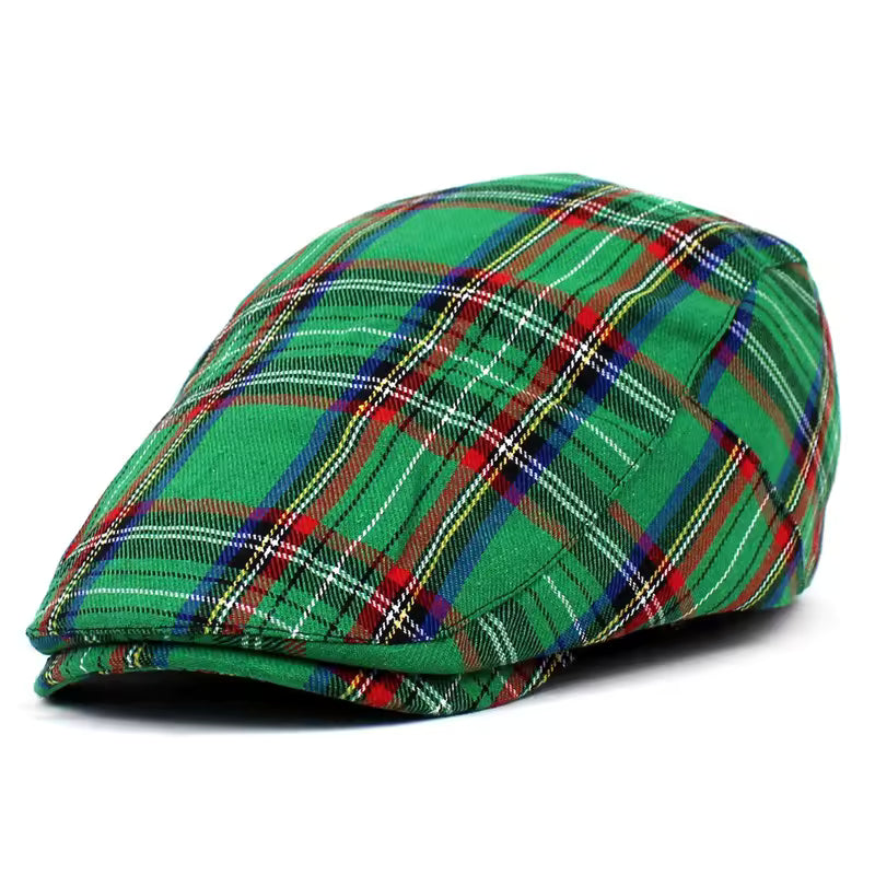 Check flat cap in a wool blend — TOTNES