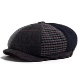 Patchwork flat cap in wool — MALTON