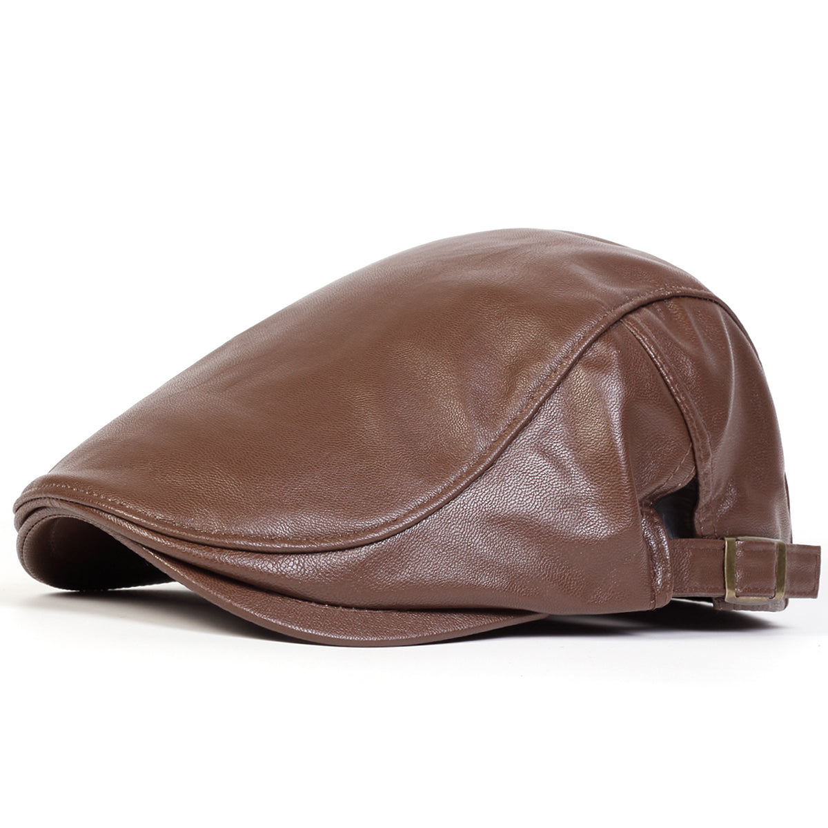Driver cap in leather — SWAFFHAM
