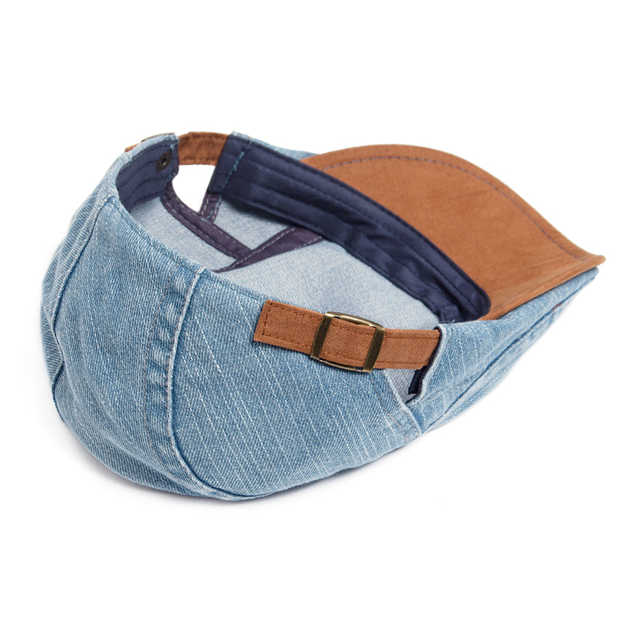 Flat cap in denim — PADSTOW