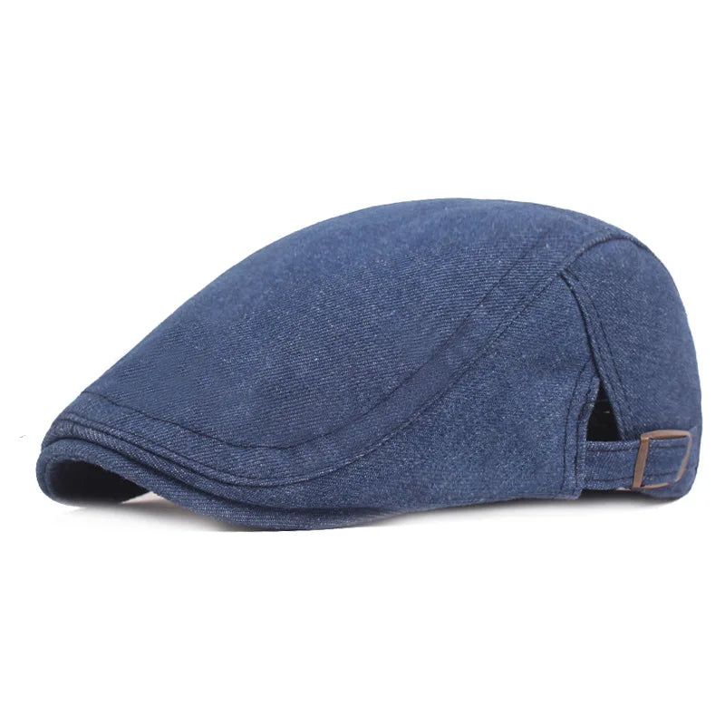 Flat cap in denim — BERWICK