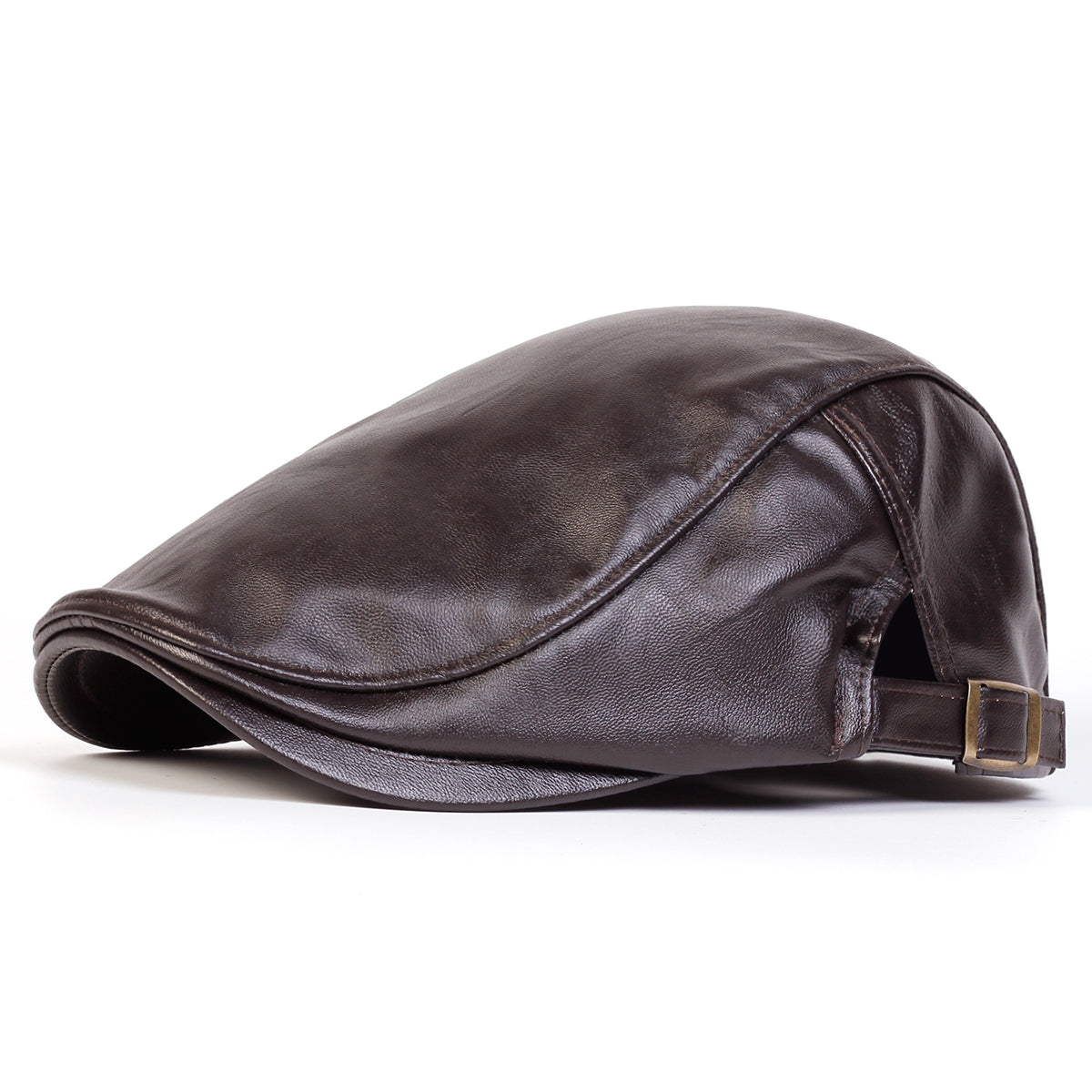 Driver cap in leather — FAKENHAM