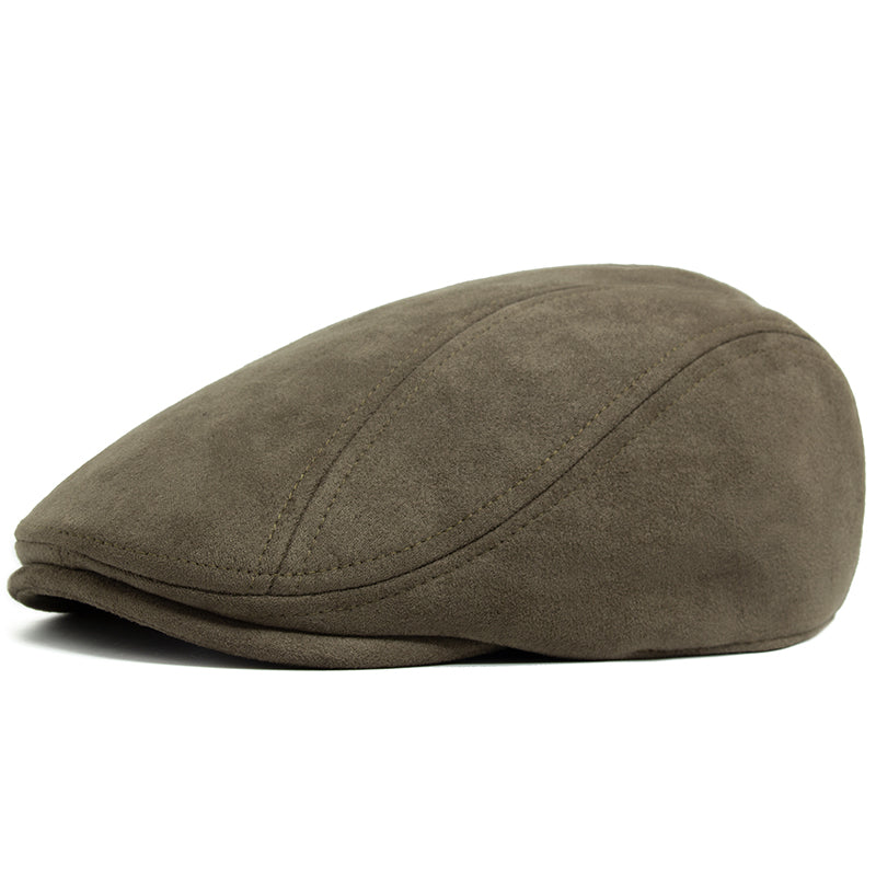 Flat cap in suede — AMBLESIDE
