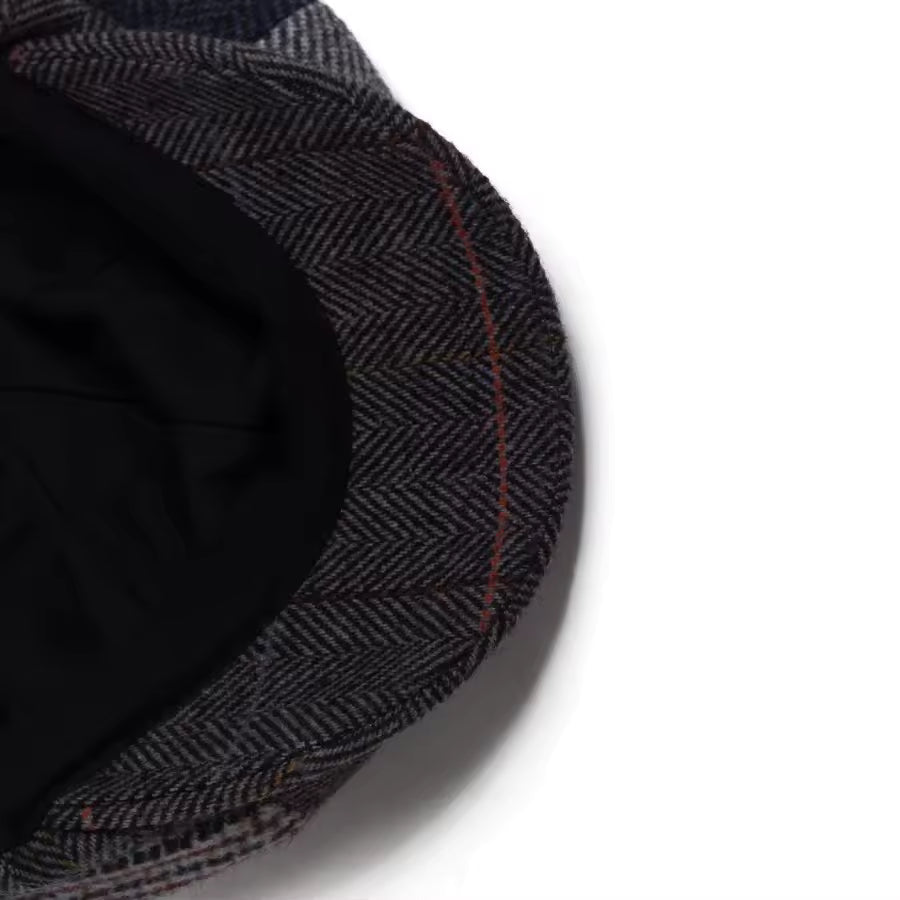 Patchwork flat cap in wool — MALTON